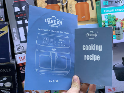 Uakeen Germany Digital Air Fryer| 10L and 1800W| ZL-1706