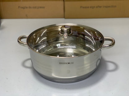 BERGHOME 8PCS Cookware Set | 8 Pieces Stainless Steel Cookware Set