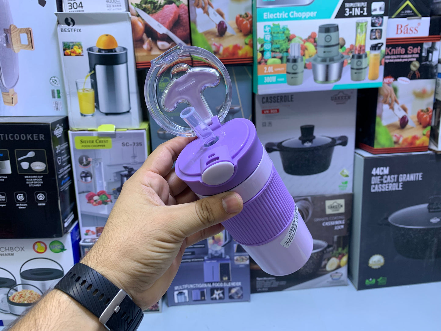 Straw Coffee Cup Stainless Steel SUS 304 400ml