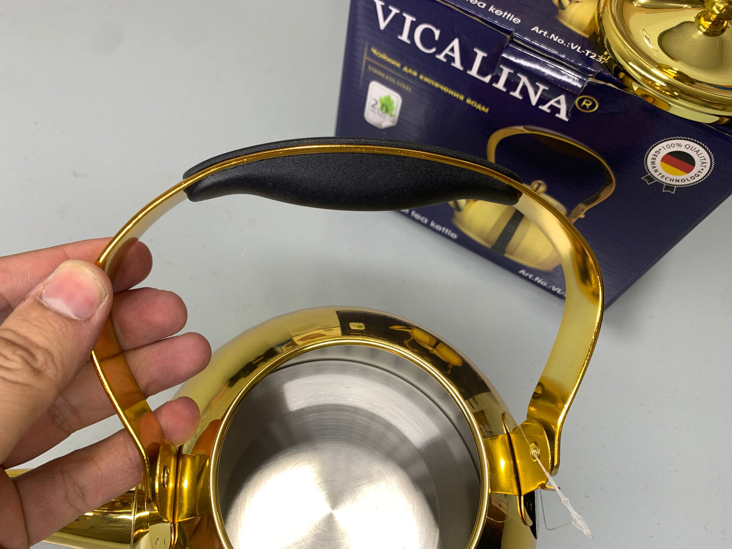 DUBAIZONES™ VICALINA® Germany Technology Golden and Silver Stainless Steel Stylish Tea Kettles