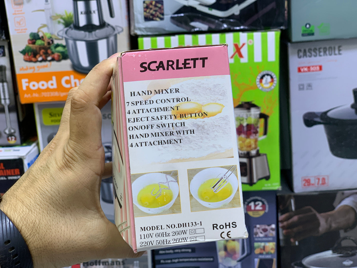 SCARLETT Super Hand Mixer 7 Speeds Easy to Hold and 260w