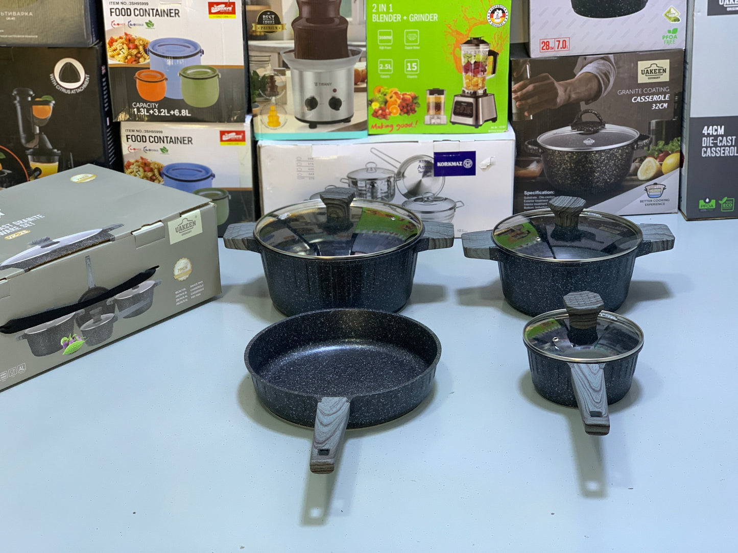 UAKEEN 7-Piece Non-Stick Cookware Set – Premium German Quality for Everyday Cooking