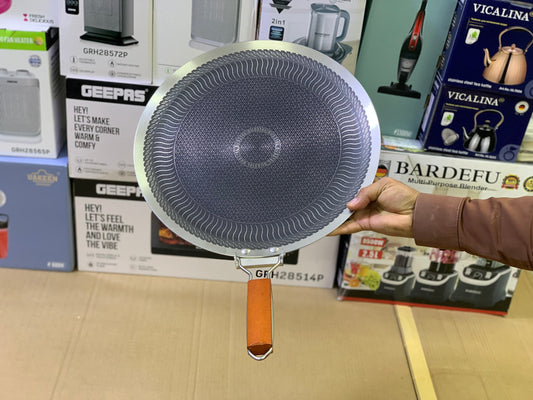 Non Stick Laser Coating Wooden Long Handle Tawa