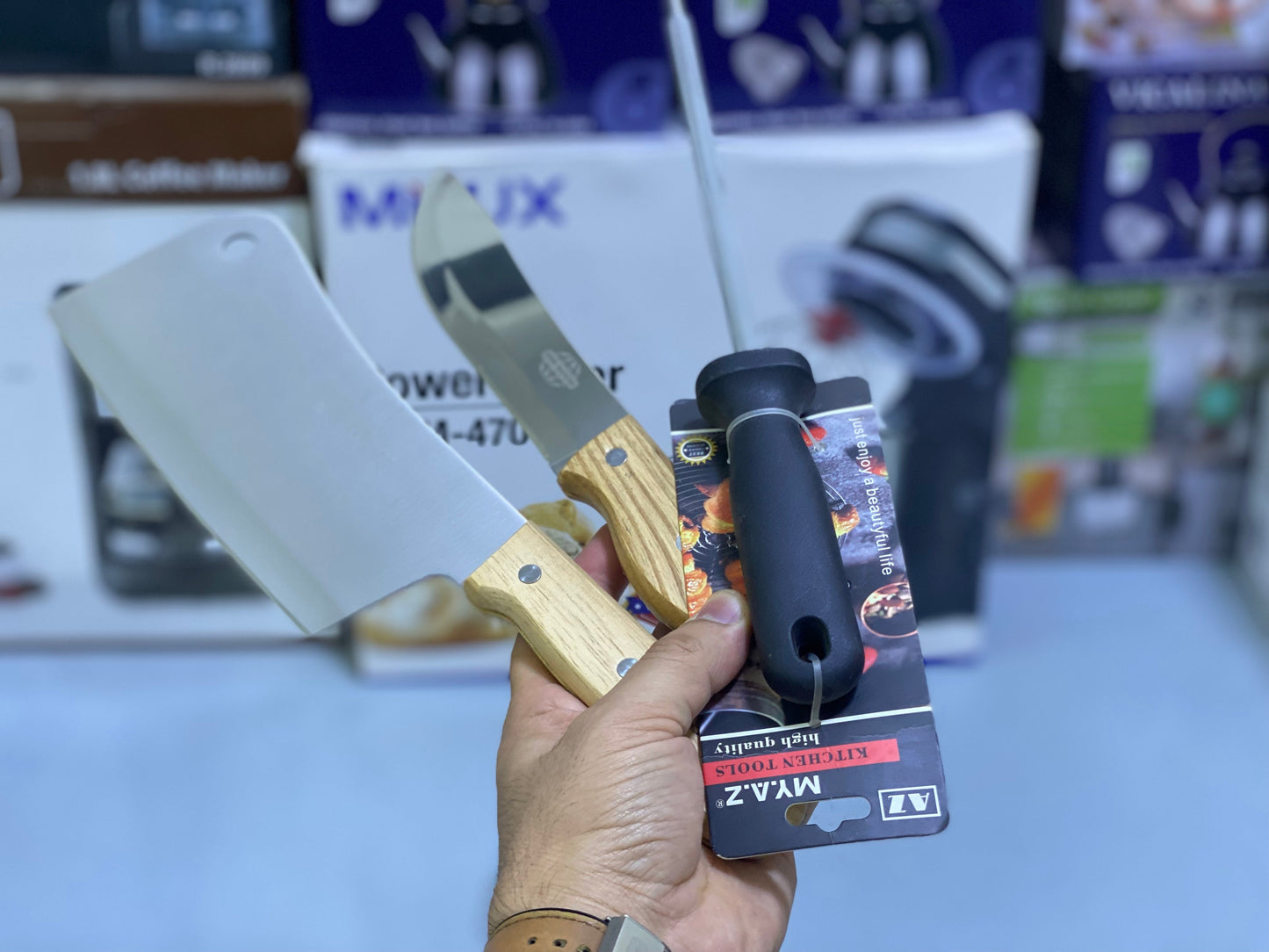 Knife , chief Cleaver and Knife sharpener