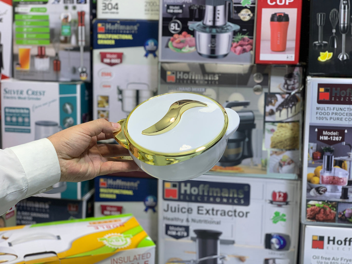 DUBAIZONES™ 8 pieces Hot Pot Set | Kitchen Food Containers Stainless Steel and Elegant Designed