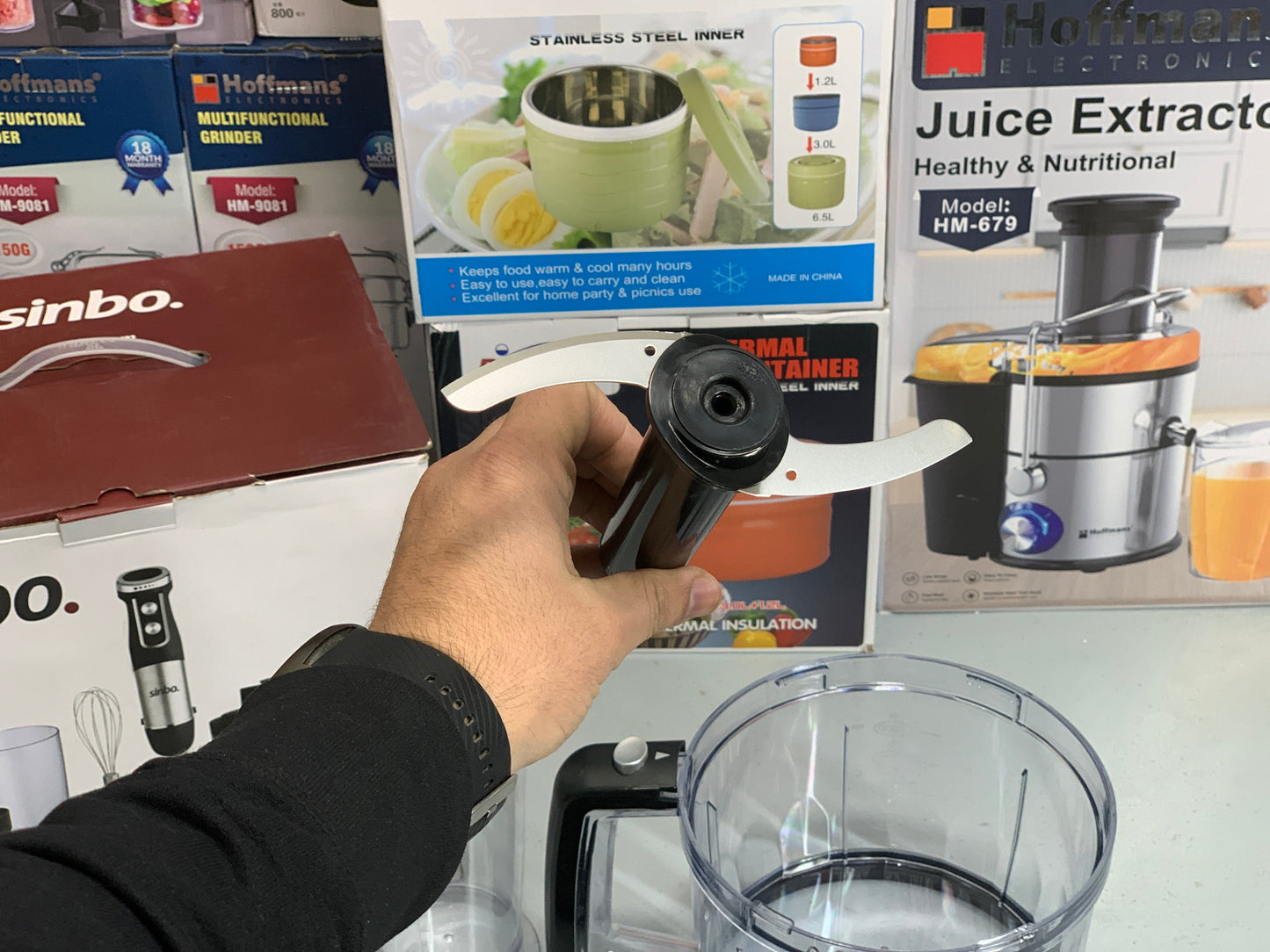 SINBO Stand Mixer and Blender Set Stainless Steel