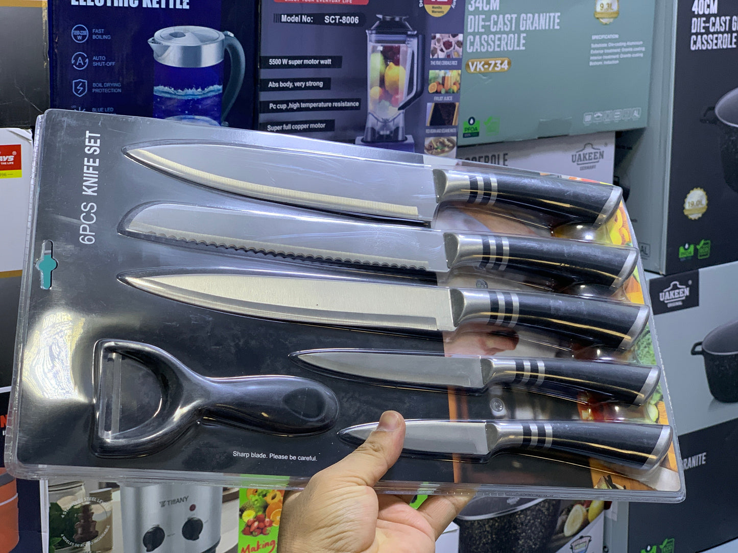 6 Pieces Knife Set Stainless Steel