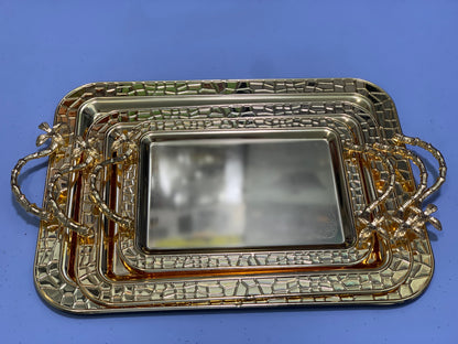 Stainless steel Golden Tray set Model H-1 Golden