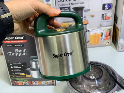 Super Crest 5L Meat Chopper with 2 Blades Stainless Steel