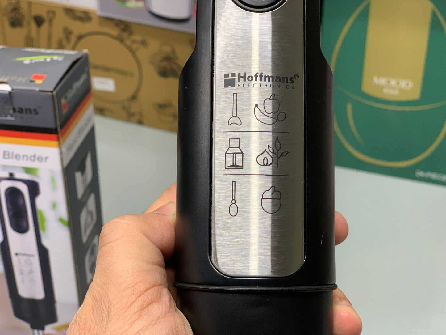 DUBAIZONES™ Hoffmans Electronics Hand Blender Stainless Steel