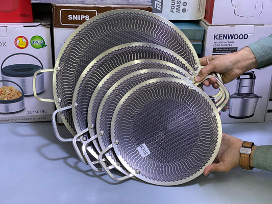 Laser coating Sus 316 Grade Cooking Tawa