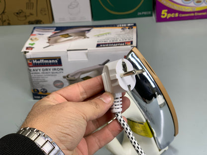DUBAIZONES™ Hoffmans Electronics Heavy Duty Dry Iron 1200w and Non Stick Plate