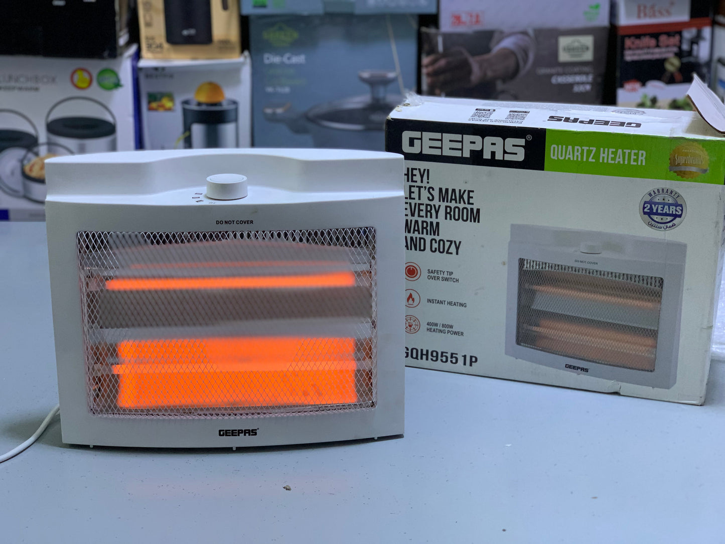 Geepas Electric Heater|Model: GQH9551P