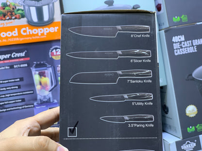 High Quality Daodao 6 Pieces Knife Set with Stand