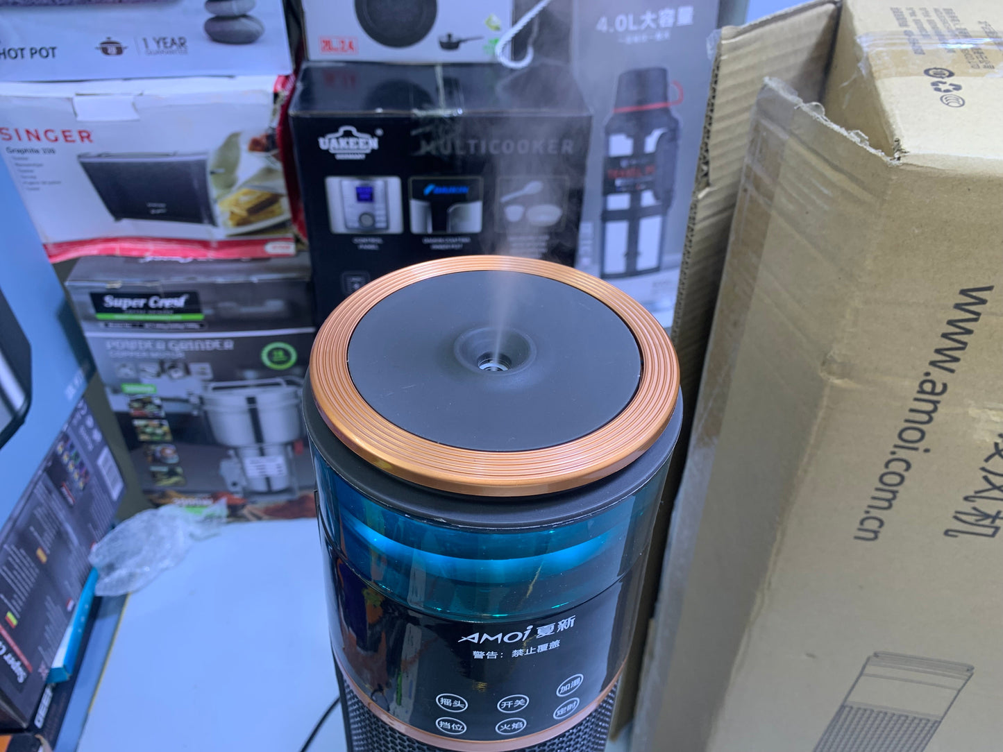 Remote Control Rotating Electric Heater with humidifier 2000w