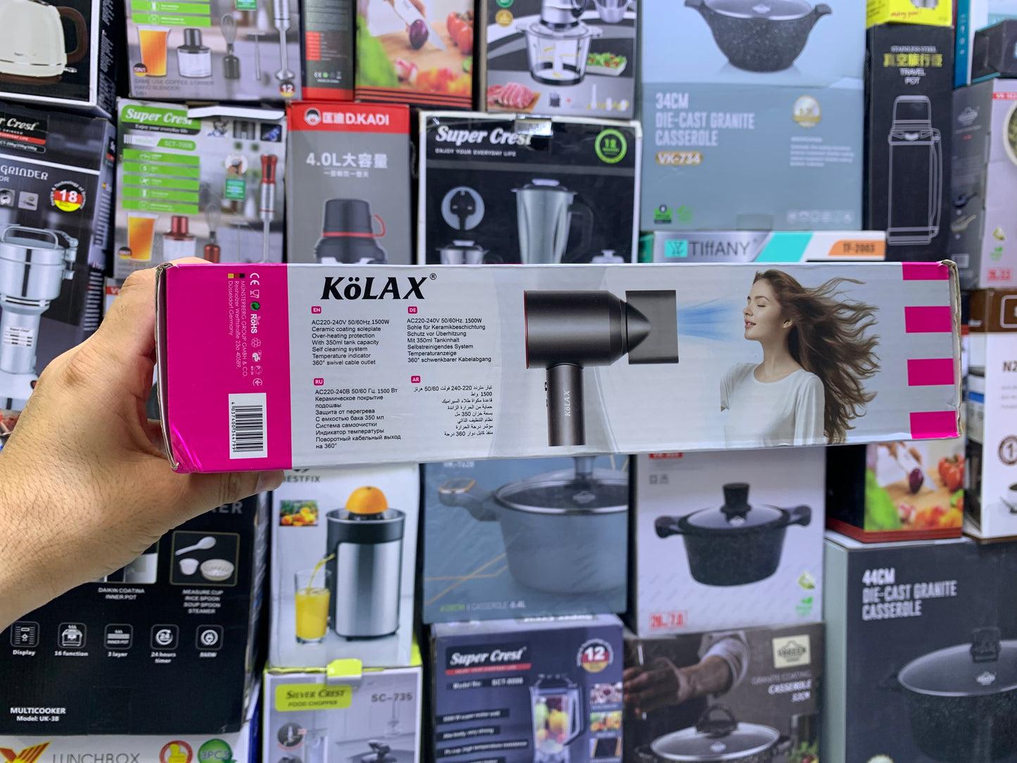 Kolax hair dryer 3 Level speeds 4 level heat temperature mode