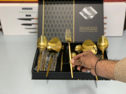 DUBAIZONES™  IMPORT Stainless Steel Cutlery Set 28 Pieces