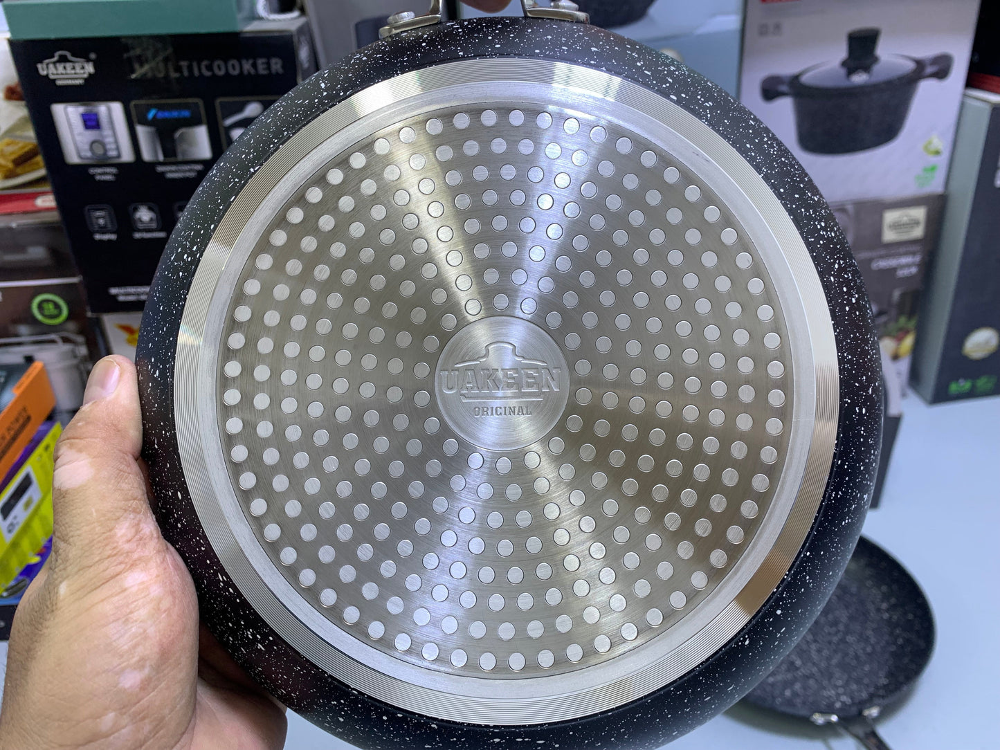 UAKEEN Germany Forged Frying Pan Granite Coating Flat Surface