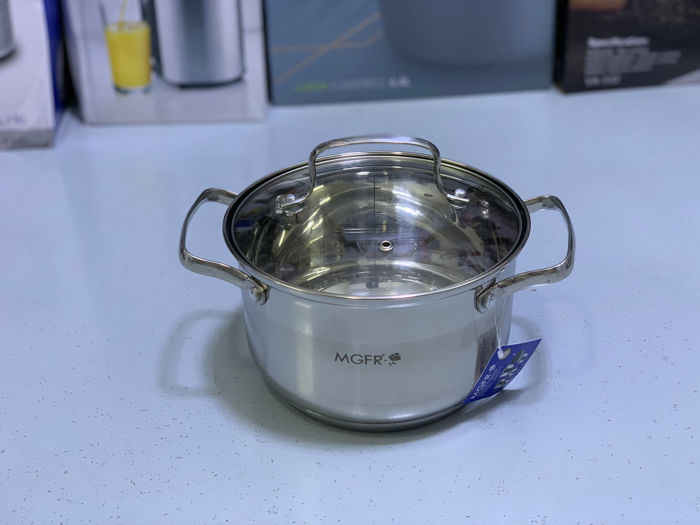 MGRF 12 Pieces Cookware Set Stainless Steel 18/10 Super Capsule Bottom