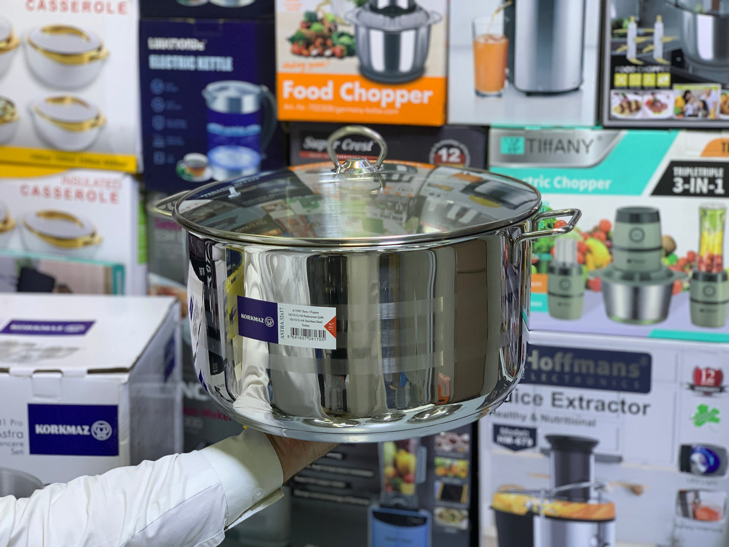 Turkey 🇹🇷 Brand Korkmaz Cookware Set 10 Pieces Stainless Steel Astra Tencere Seti 18/10 Cri-Ni