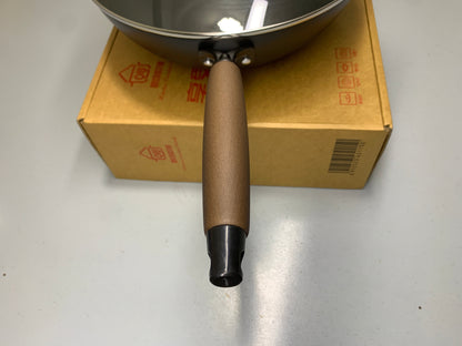 DUBAIZONES™ Dotted Pattern Laser Coating Deep Frying with Wooden Handle