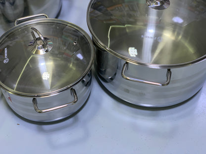 Turkey 🇹🇷 Brand Korkmaz Cookware Set 10 Pieces Stainless Steel Astra Tencere Seti 18/10 Cri-Ni