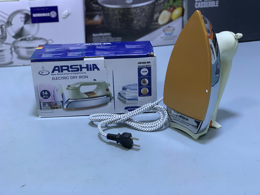 Arshia Dry iron 1200w Non Stick Plate