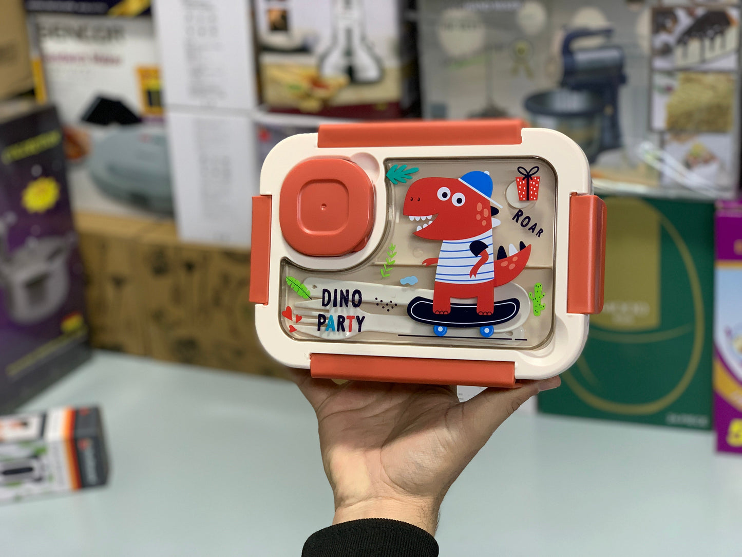 DUBAIZONES™ Kids Lunch Box with 2 Spoons and A tinny Container