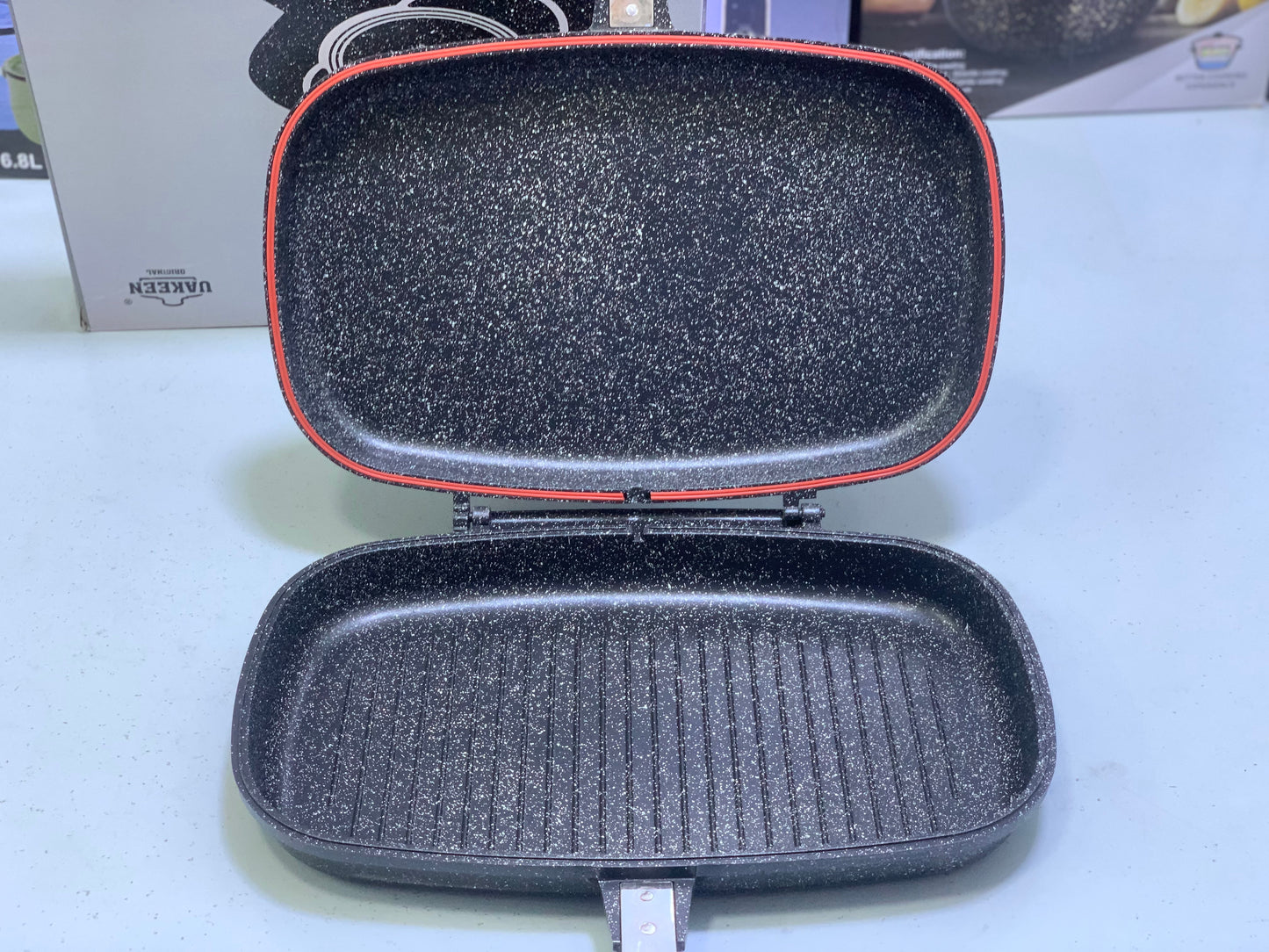 UAKEEN Original Grill Pan| 40 cm and 36 cm| Die-Casting|