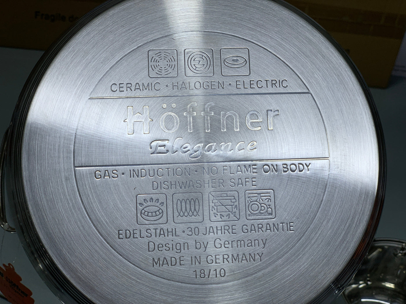 Hoffner Elegance Cookware Set 12 pieces Made for Germany Stainless Ste ...