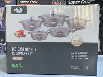 Uakeen Original 10 Pieces Cookware Set