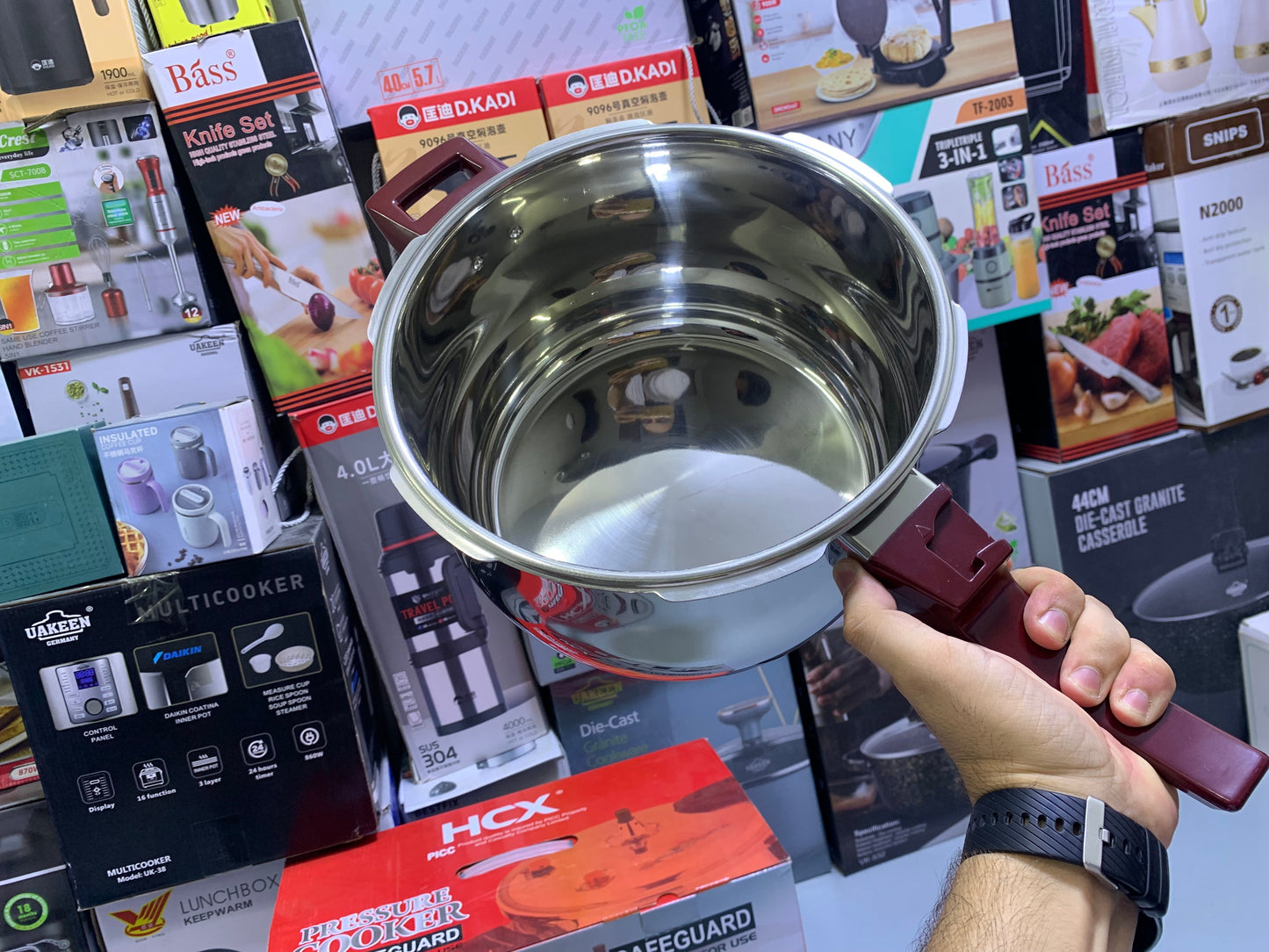 6 Safeguard HCX 3 in 1 Pressure Cooker Stainless Steel