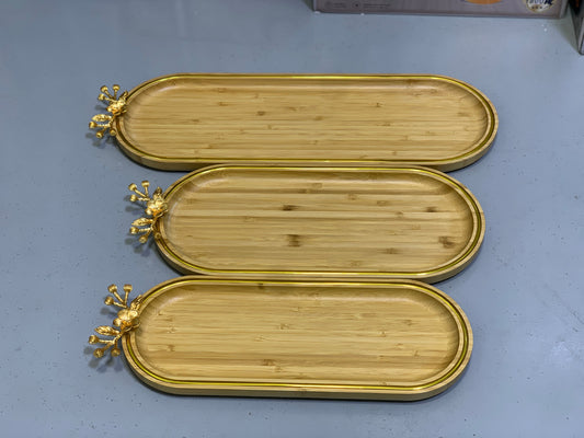 Wooden Trays 3 Pieces Set