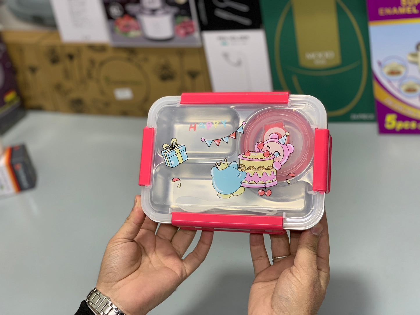 DUBAIZONES™ Kids Lunch Box with Spoon and Container