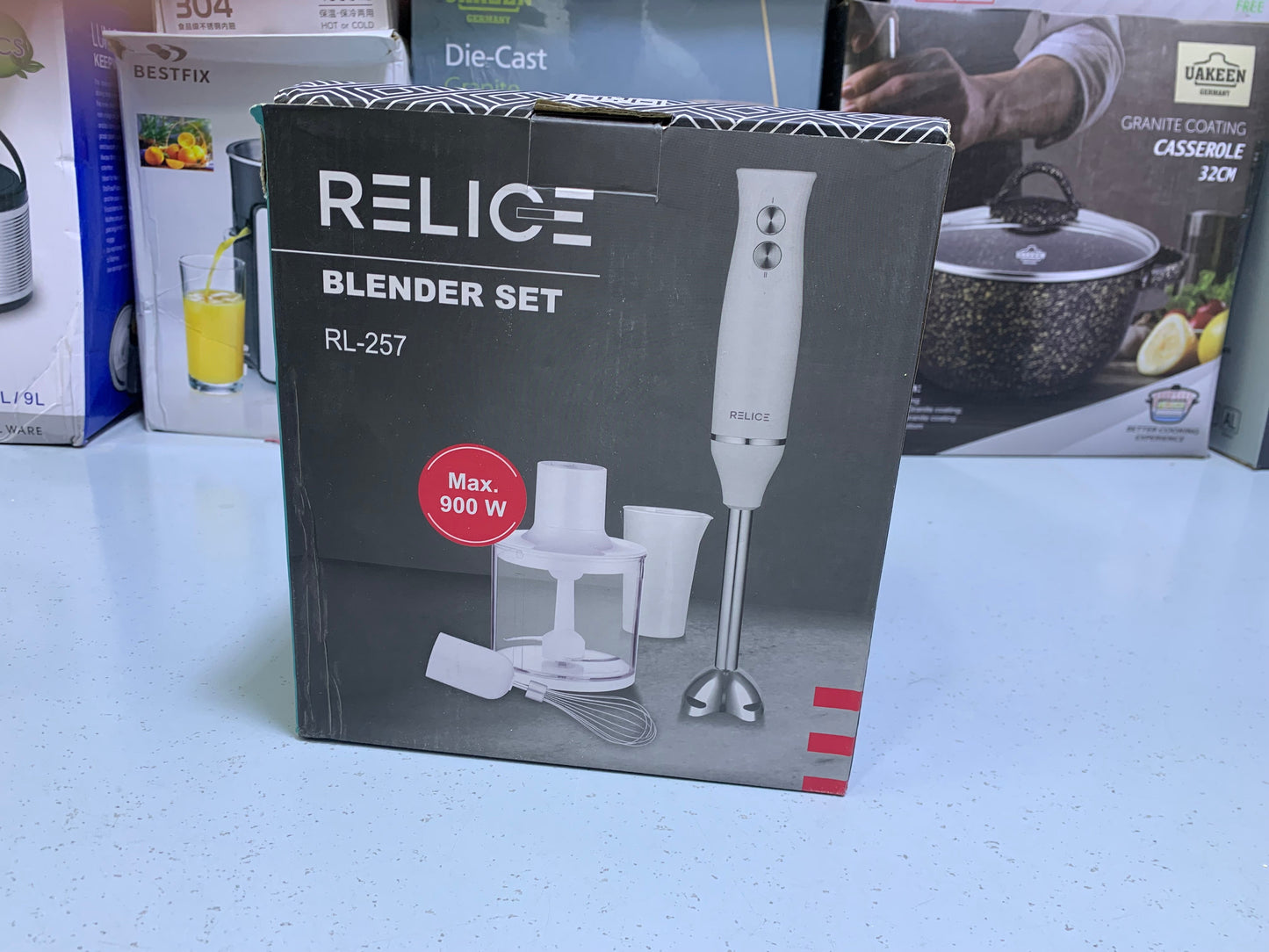 Relice Hand Blender Set Stainless Steel 900w Model RL-257