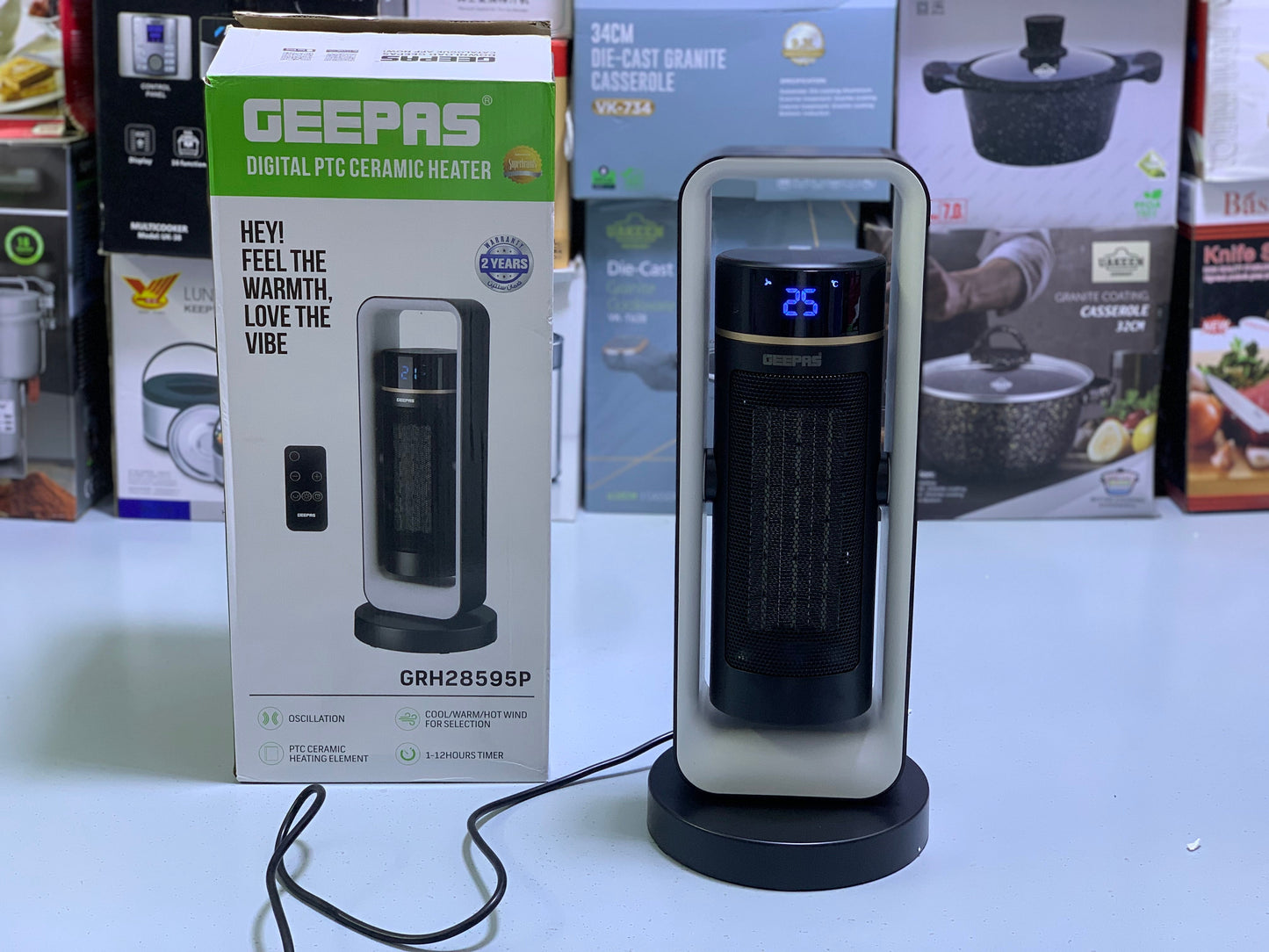 Geepas Digital PTC Heater|2 Years warranty |Model: GRH28595P