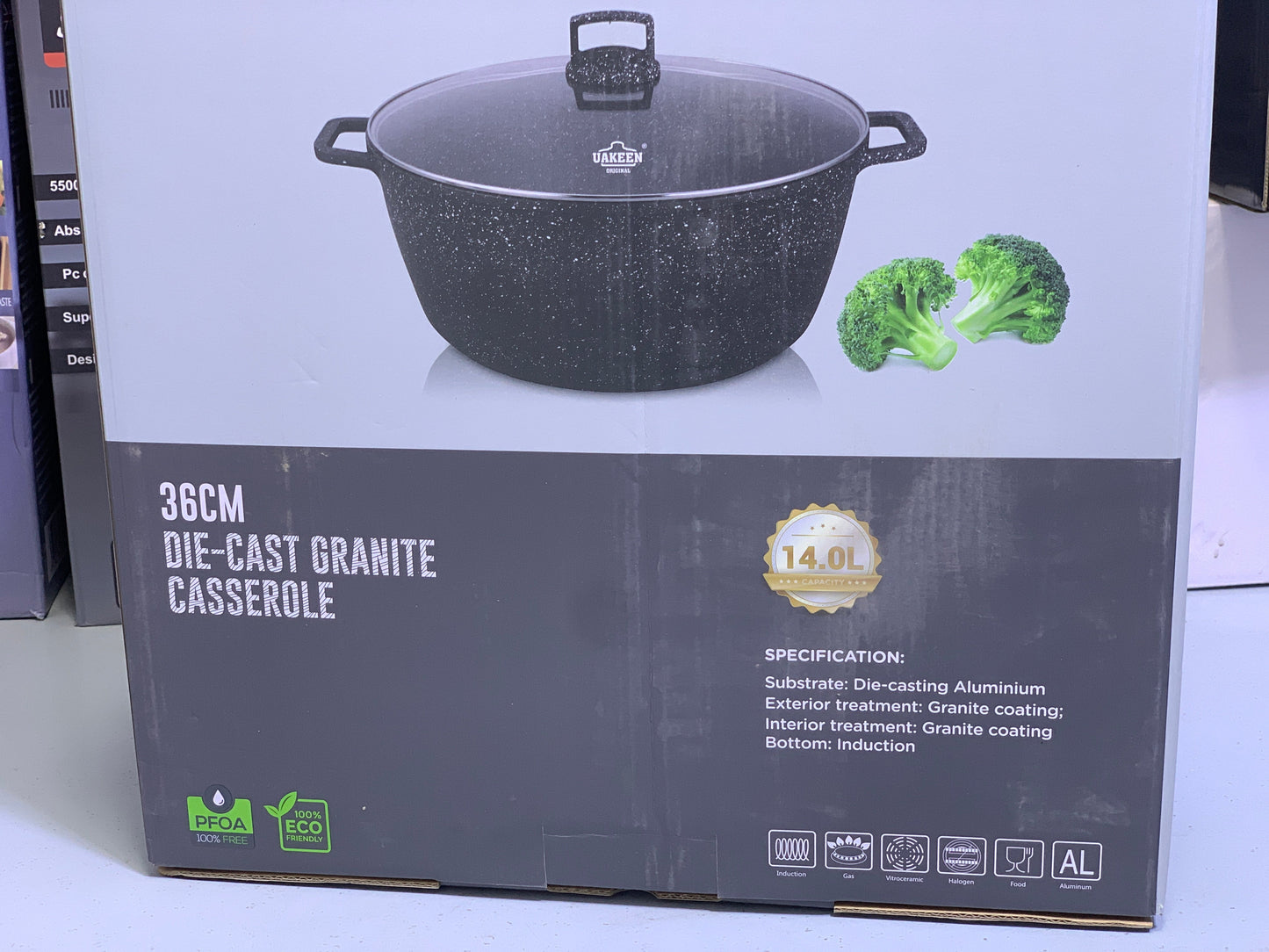 Uakeen Die-Cast Granite Casseroles-Pately or Pots