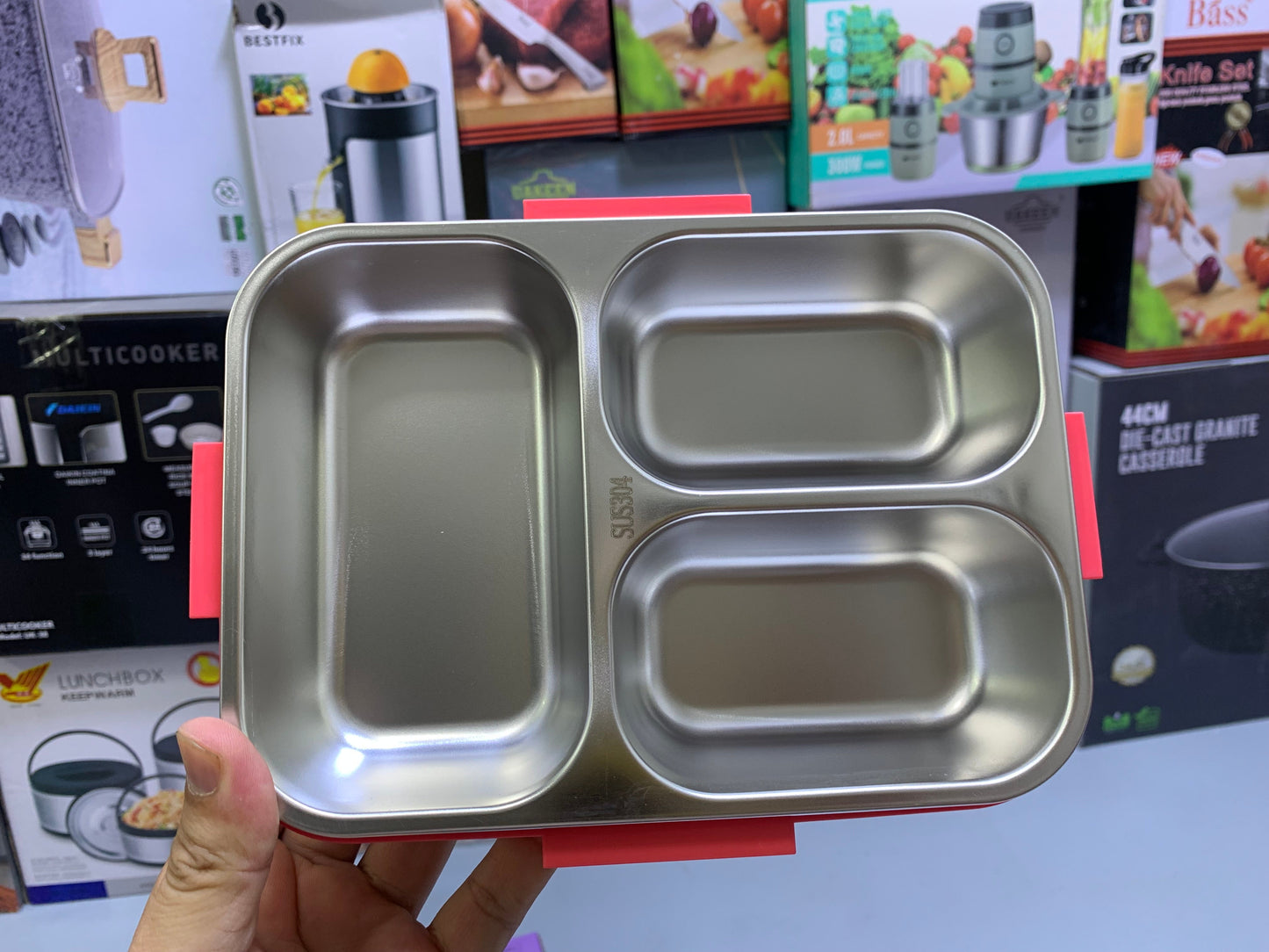 Lunch Box Individual Silicone Ring Stainless Steel SUS 304 Steel liner