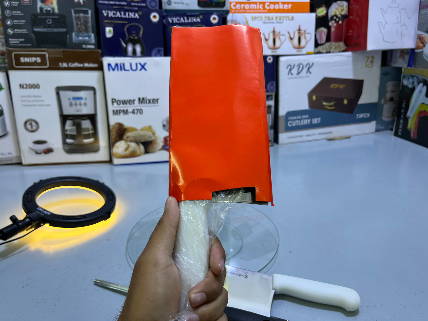 Stainless steel Brazil model cleaver | tokah with free sharpener