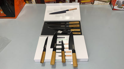 DUBAIZONES™ Bamboo Handles Kitchen Knife Set 4 Pieces