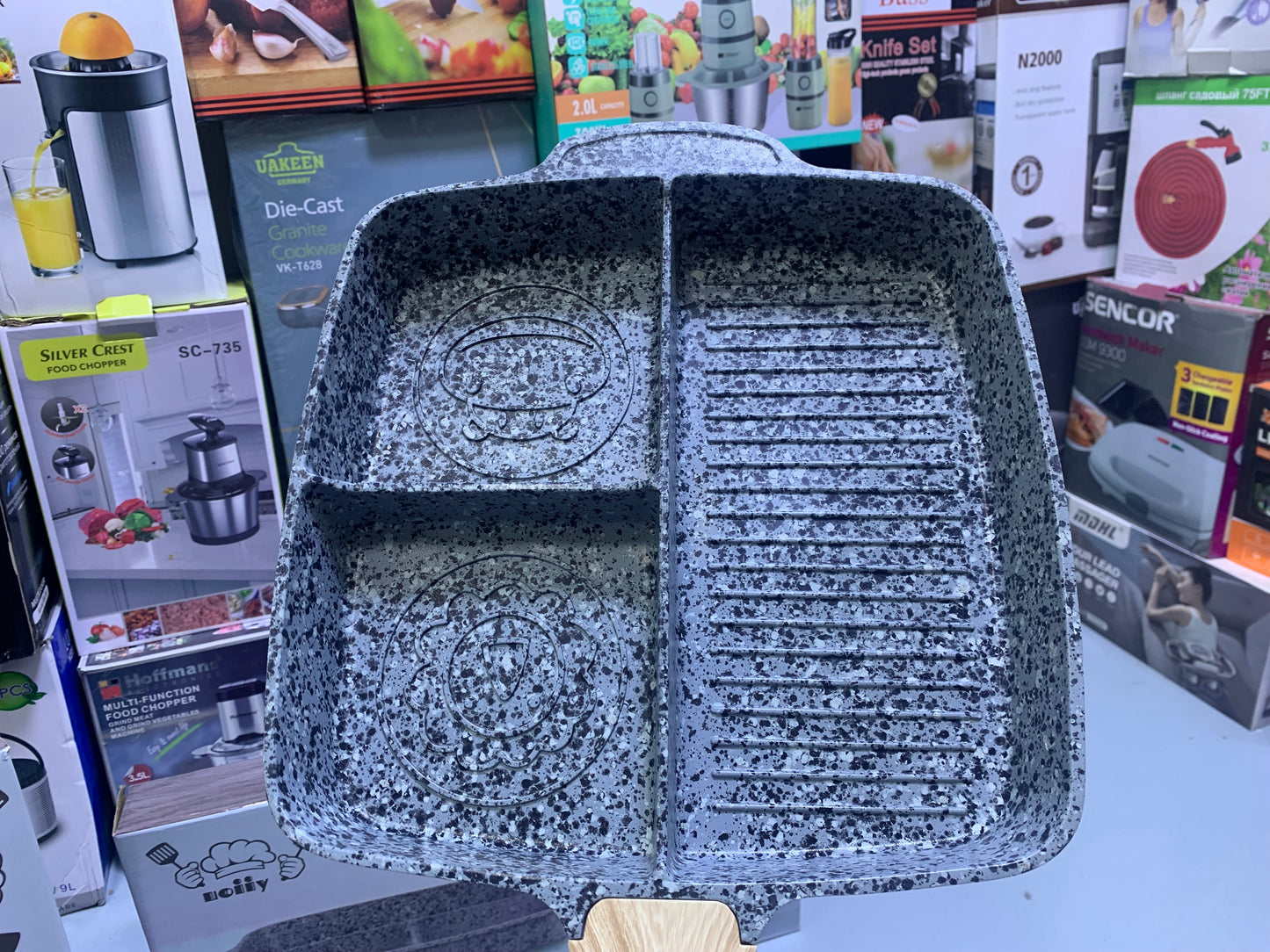 UIIOY Universal Granite Die Cast Grill Pan 28cm