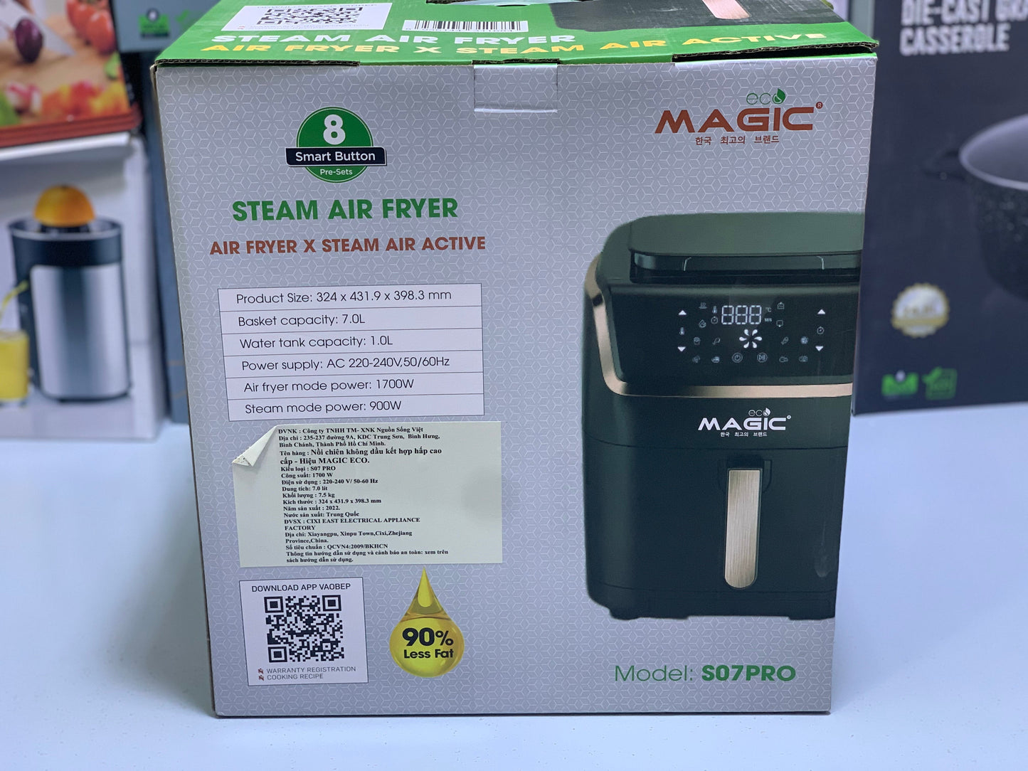 Magic Steam Air Fryer|7L and 1700W