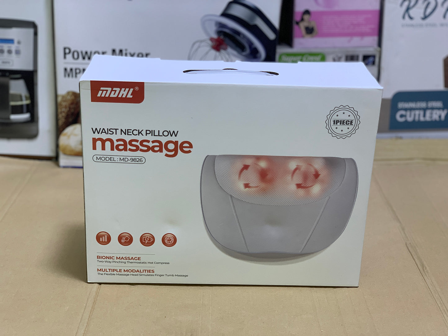MDHL Bionic Waist & Neck Massage Pillow with Heat