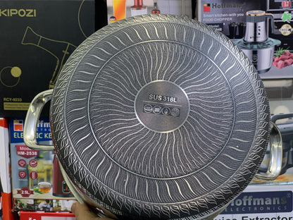 DUBAIZONES™ Laser Coated deep casseroles complete  Set ( sizes are 30cm,32cm,34cm)