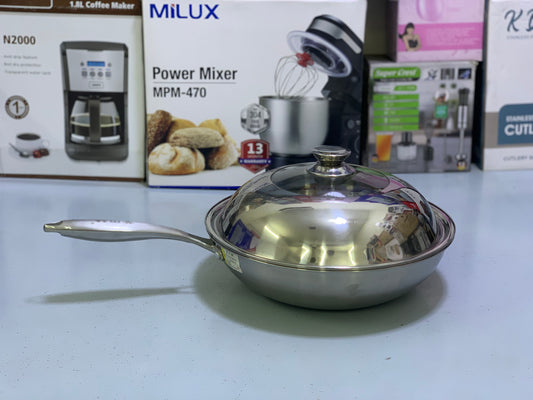 2in1 Laser Coating Deep Frypan and Steamer 34cm