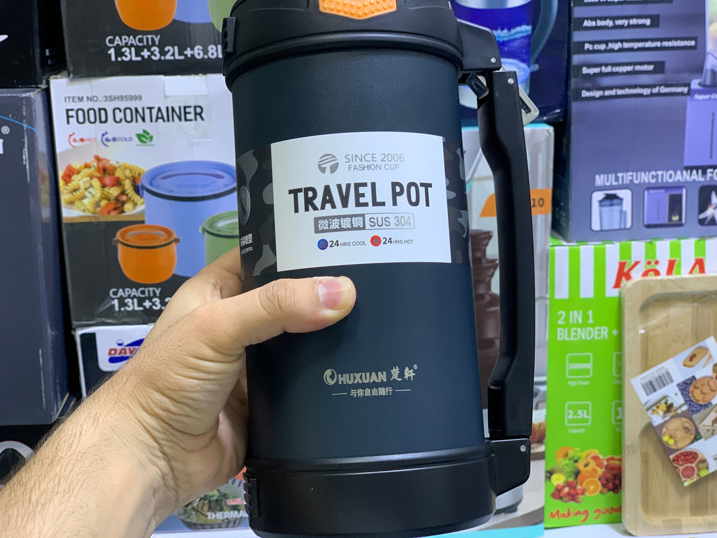 Travel Pot Water bottle 2000ml Stainless Steel SUS 304 and Hot and Cool 24 hours