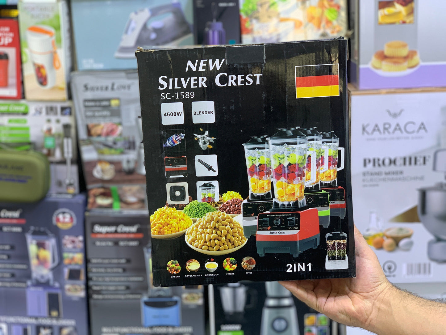 Silver Crest 2-in-1 Blender & Grinder – 2.5L | 4500W | Model: SC-1589