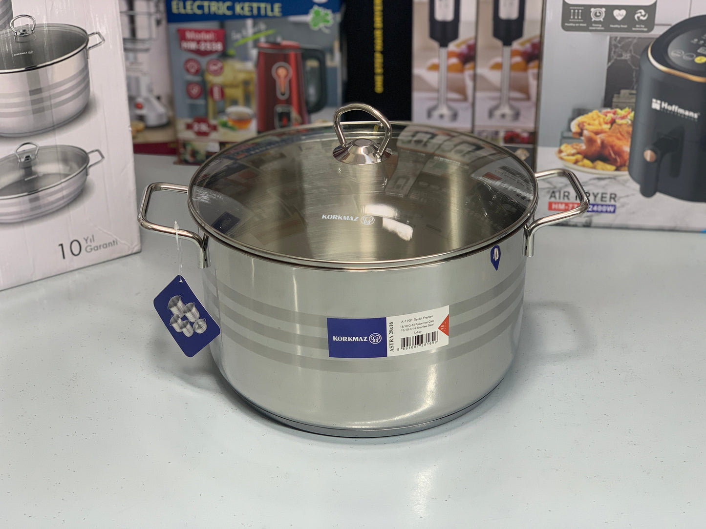 Korkmaz Turkish  🇹🇷 Original 10 Pieces Cookware Set Stainless Steel (LIFE TIME WARRANTY)