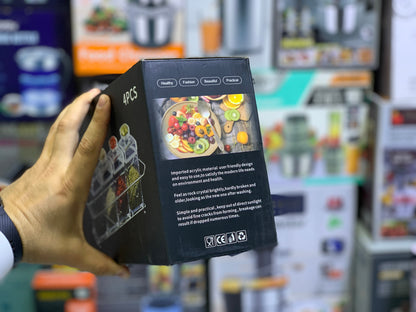 4 Pieces Kitchen Storage Organizer , Spice seasoning 🧂 Tanks , Airtight Kitchen Containers