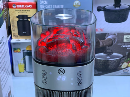 Geepas Heater with Flame Effect |2 Years warranty| GRH28589P